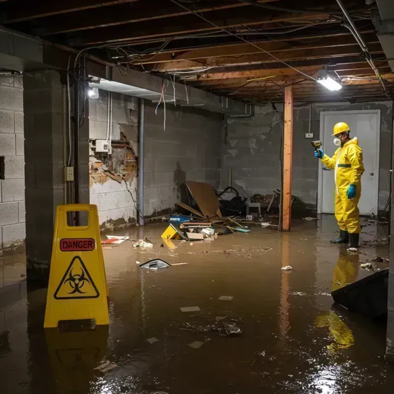 Flooded Basement Electrical Hazard in Harrison County, WV Property